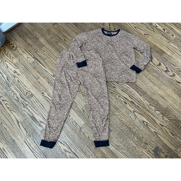 ROOM SERVICE Leopard Pajama Jogger Set - Size S - Picture 3 of 8